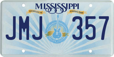MS license plate JMJ357