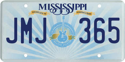 MS license plate JMJ365