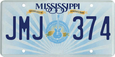 MS license plate JMJ374