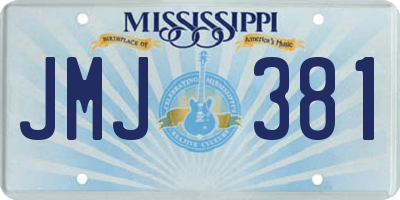 MS license plate JMJ381