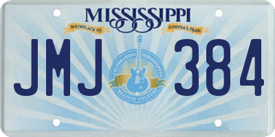 MS license plate JMJ384