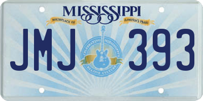 MS license plate JMJ393