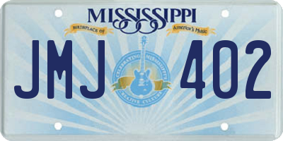 MS license plate JMJ402