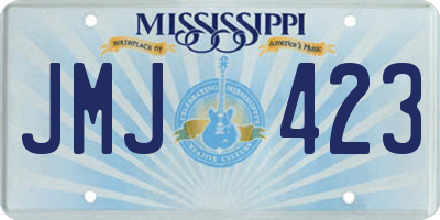 MS license plate JMJ423