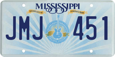 MS license plate JMJ451