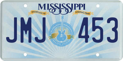 MS license plate JMJ453