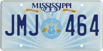 MS license plate JMJ464