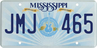 MS license plate JMJ465