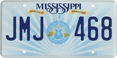 MS license plate JMJ468