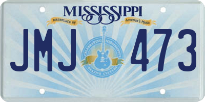 MS license plate JMJ473