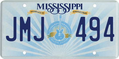 MS license plate JMJ494