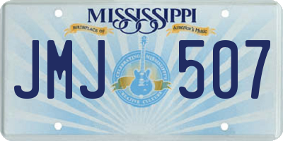 MS license plate JMJ507