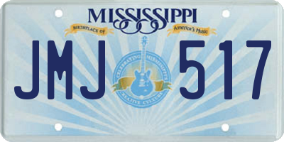 MS license plate JMJ517