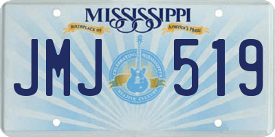 MS license plate JMJ519