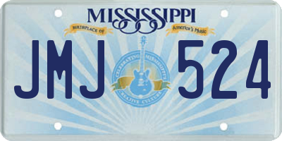 MS license plate JMJ524
