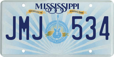 MS license plate JMJ534