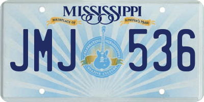 MS license plate JMJ536