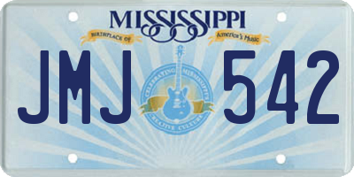 MS license plate JMJ542