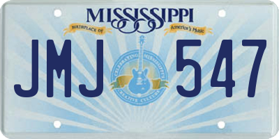 MS license plate JMJ547