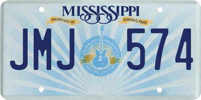 MS license plate JMJ574