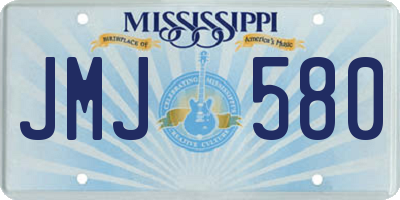 MS license plate JMJ580
