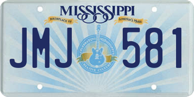 MS license plate JMJ581