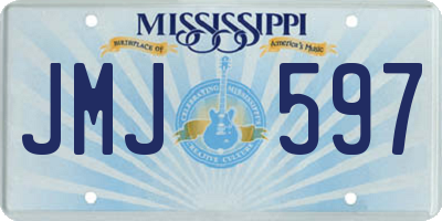 MS license plate JMJ597