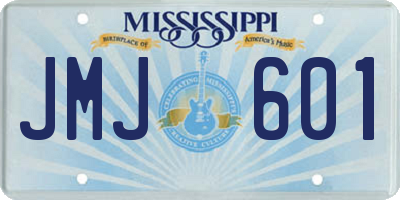 MS license plate JMJ601