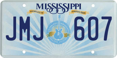 MS license plate JMJ607