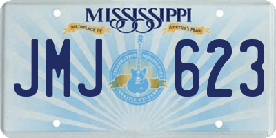 MS license plate JMJ623