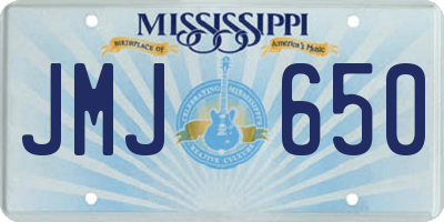 MS license plate JMJ650