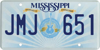 MS license plate JMJ651