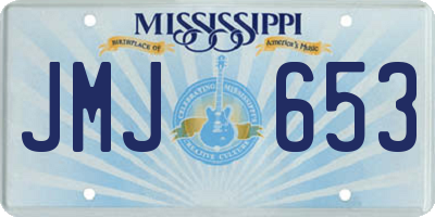 MS license plate JMJ653
