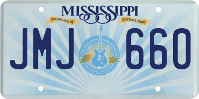 MS license plate JMJ660