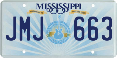 MS license plate JMJ663