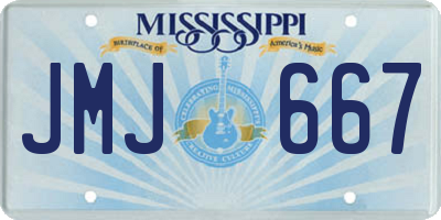 MS license plate JMJ667