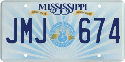 MS license plate JMJ674