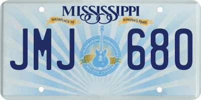 MS license plate JMJ680