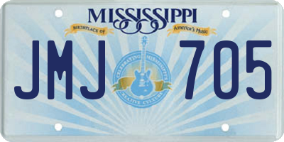 MS license plate JMJ705
