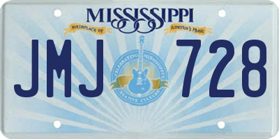 MS license plate JMJ728