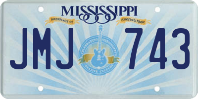 MS license plate JMJ743