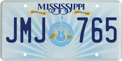 MS license plate JMJ765