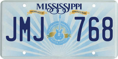 MS license plate JMJ768