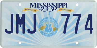 MS license plate JMJ774