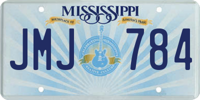 MS license plate JMJ784