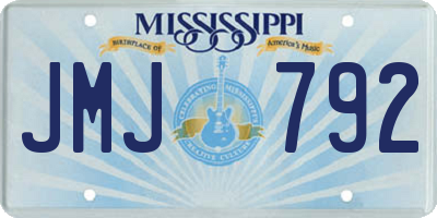 MS license plate JMJ792