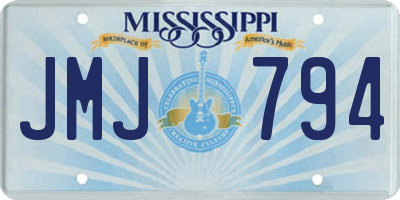 MS license plate JMJ794