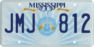 MS license plate JMJ812