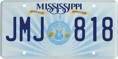 MS license plate JMJ818