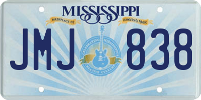 MS license plate JMJ838